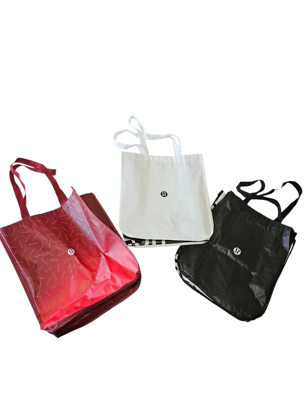 lululemon athletica Tote Bag Trio — Red, White, Black